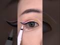 Sharp liner, sharp mood 🖤#eyeliner #eyelinerpencil #BeautyMillionRisingStars #WingedLiner #MakeupLoo
