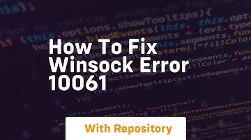 how to fix winsock error 10061