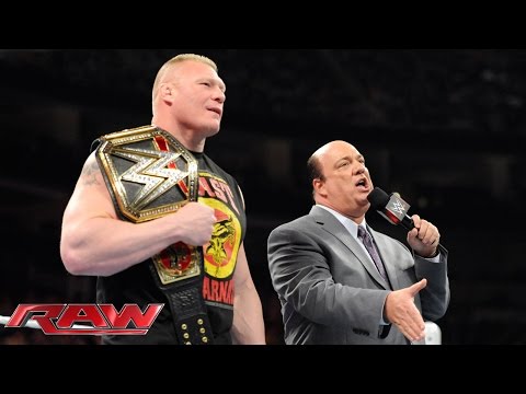 Paul Heyman addresses the rumors about Brock Lesnar’s WWE future: Raw, March 9, 2015