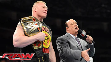 Paul Heyman addresses the rumors about Brock Lesnar’s WWE future: Raw, March 9, 2015