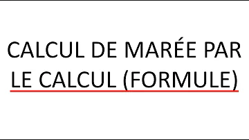 Comment faire un calcul de marée ?