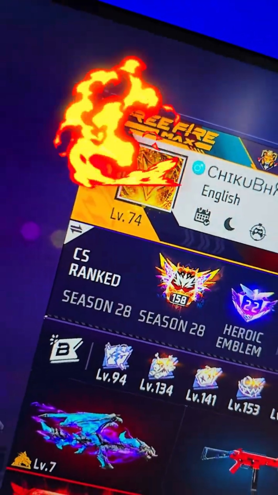 Region Top Grandmaster wali id jo Chiku bhai ki thi wo ban ya hack hog- Garena free fire max #shorts