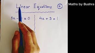 how to solve linear equations in urdu/ hindi | what is a linear equation | maths by bushra