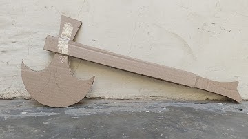 How to make cardboard axe|Easy cardboard DIY