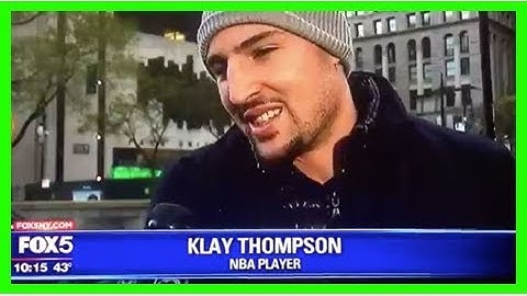 Watch: klay thompson interviewed about scaffolding on nyc local news