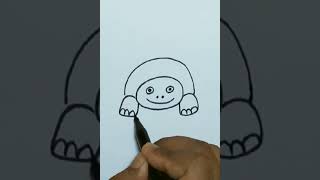 Cara menggambar Kura kura Yang Mudah
