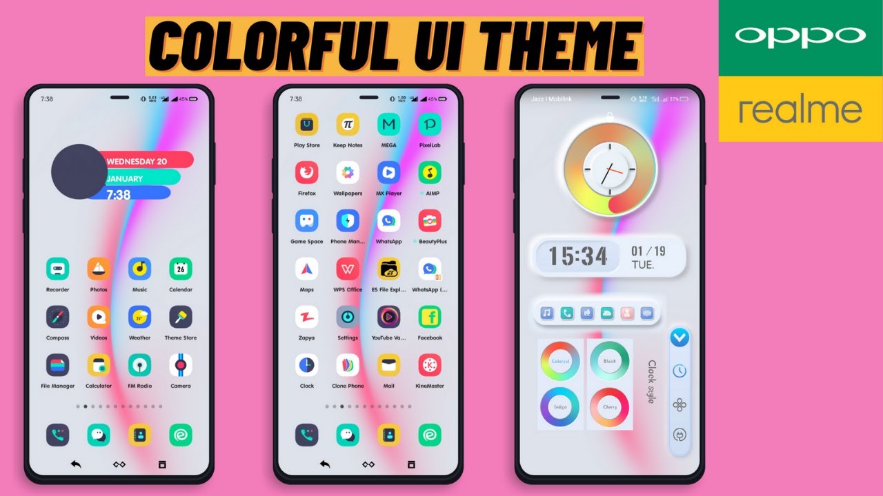 Oppo Note Ui Colorful UI Theme theme for oppo and realme|| new interface|| oppo and ...