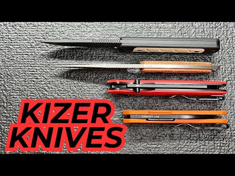 Checking Out Some Kizer Fixed Blades And Folding Knives! That Kizer Task Was Surprising!