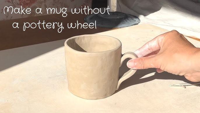 Ceramics WITHOUT a kiln? Air Dry Clay vs REAL Clay! Easy DIY Air dry cup  for beginners. 