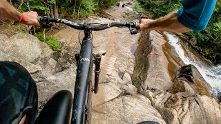 LEGENDARY! Riding on a waterfall in Quebec | Mountain Biking Vallée BrasduNord
