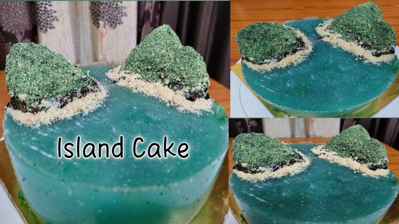 Island Cake Tutorial Chocolate Jelly Island Cake Recipe Ocean Jelly