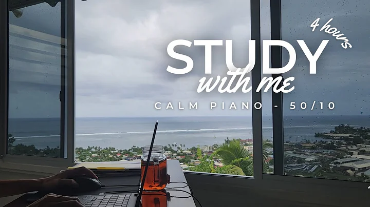 4-HOUR STUDY WITH ME [50/10] 🎹 Calm Piano ⏰ Pomodoro Timer