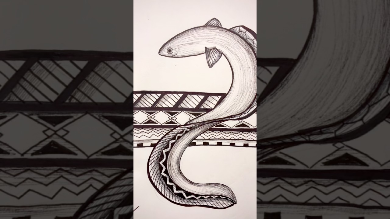 Pohnpeian sacred freshwater eel tribal tattoo design #micronesian #pohnpei#pohnpeian#eel