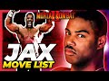JAX MOVE LIST Mortal Kombat II MK2