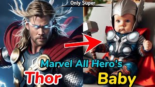 Marvel Baby All Hero's Man to Baby Hero's Transmission Avengers Please Spot Channel @onlysuper295