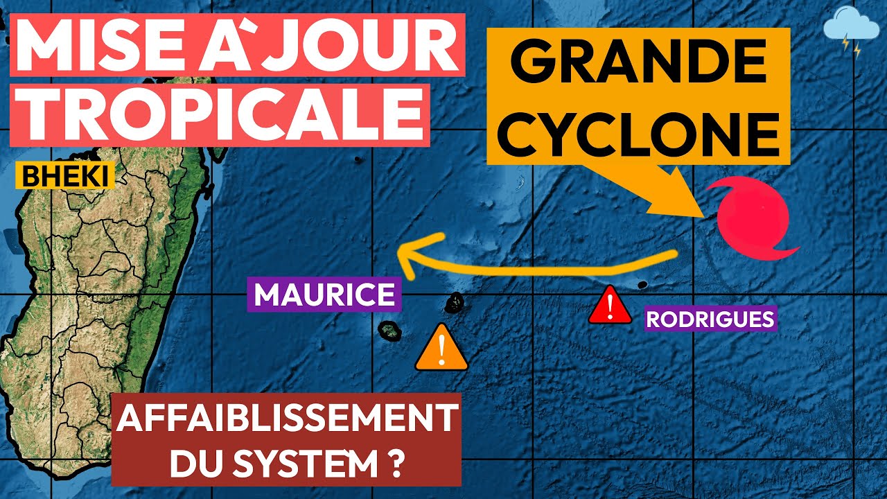 Le puissant cyclone Bheki se dirige vers l'île Maurice, la Réunion & Rodrigues! Un affaiblissement?!