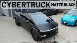 Cybertruck Tesla in Matte Black! - DYNOblack-matte PPF