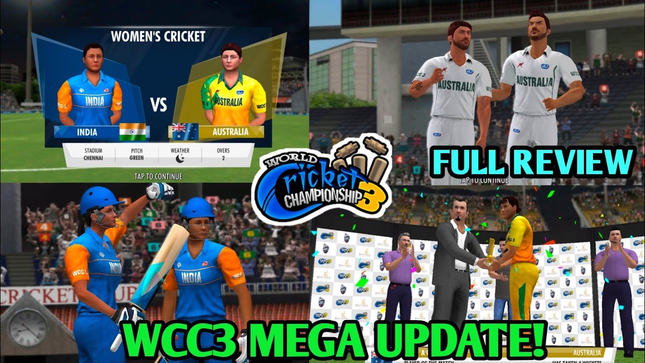 WCC3 NEW UPDATE FULL REVIEW || WOMEN'S CRICKET AND TEST CRICKET GAMEPLAY || FULL EXPLAINED ||