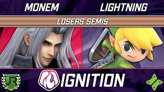 Monem (Sephiroth) vs Lightning (Toon Link) - Ignition 391 LOSERS SEMIS