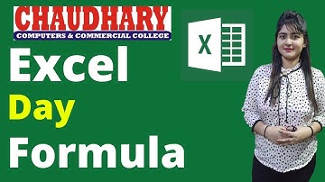 Day Function | Day Formula | Excel Tips | Excel Formulas | Chaudhary Computers Rajpura