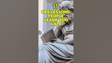 Life Lessons People Learn Too Late #stoicism #stoic #marcusaurelius #epictetus #motivation