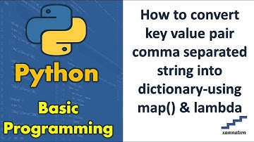 How to convert key value pair comma separated string into dictionary-using map() & lambda