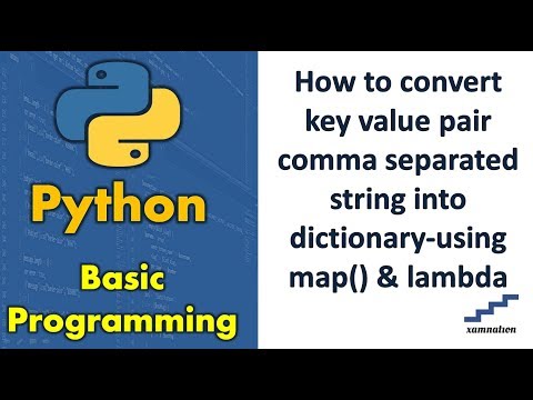 How to convert key value pair comma separated string into dictionary-using map() & lambda
