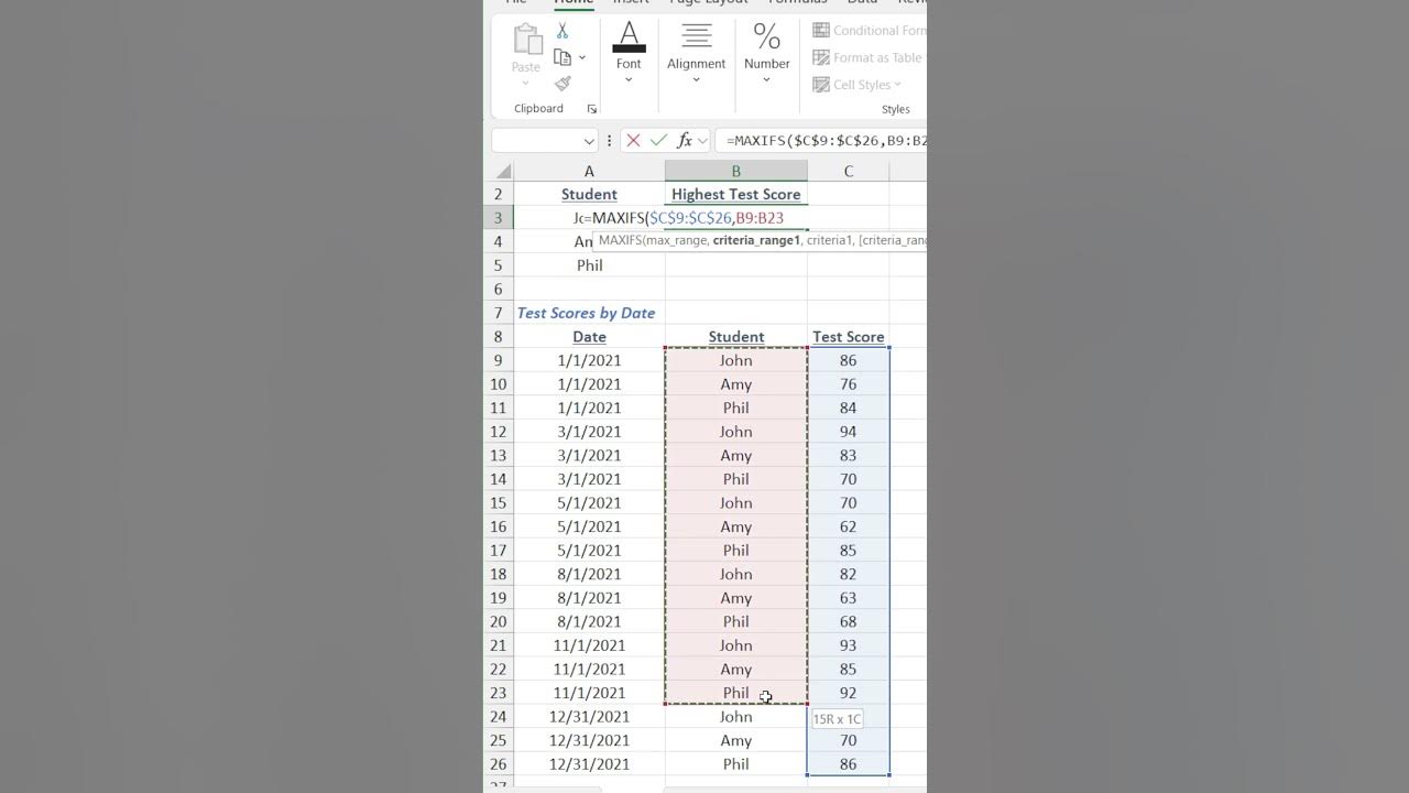 How To Use Maxifs In Excel
