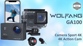 WOLFANG GA100 4K 30FPS - كاميرا الحركة بدقة 20 ميجابكسل - App LIVE DV - Wifi - ميكروفون - عن بعد screenshot 3