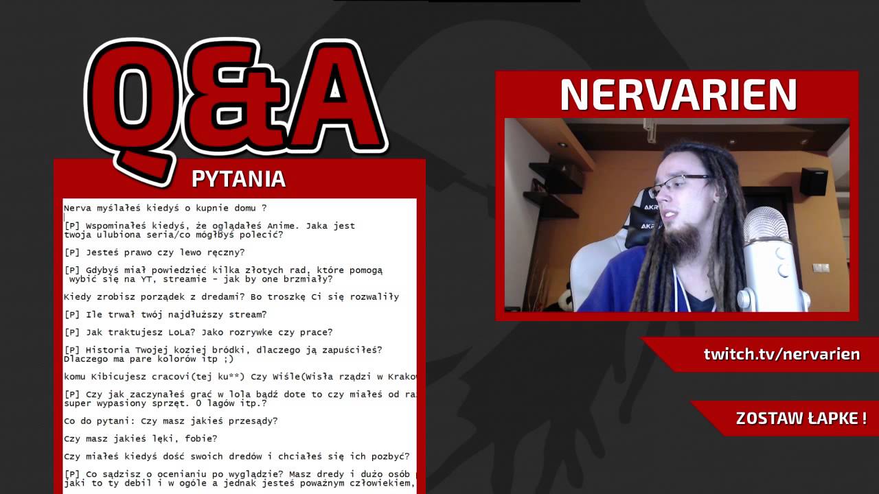 NERVARIEN Q&A #3 - ZAPYTAJ NERVARIENA (ANIME, MARZENIA, WYGLĄD)