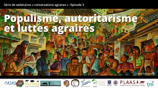 Populisme, autoritarisme et luttes agraires
Dans le monde entier, de nouvelles politiques d’exclusion donnent lieu à une hausse des inégalités, à une soi-disant « croissance » qui ne crée pas d’emplois, à une catastrophe climatique et à des divisions sociales. Si ces processus ont souvent été renforcés ou mis en lumière par la pandémie du coronavirus et par les réponses à la crise, ils ne sont en rien nouveaux. Depuis 2017, l’Initiative pour des politiques rurales émancipatrices (Emancipatory Rural Politics Initiative ou ERPI) se base sur une recherche engagée pour mieux comprendre ces dynamiques destructrices ainsi que les processus politico-sociaux des zones rurales proposant des alternatives pour y faire face.
Des chercheurs engagés ont publié des recueils à ce sujet qui arrivent à point nommé : (a) Authoritarianism and the Rural World aux éditions Routledge (livre électronique en libre accès); (b) numéro spécial de Sociologia Ruralis sur le populisme autoritaire en Europe (c) numéro spécial du Journal of Rural Studies sur l’Amérique du Nord (d) forum spécial de Latin American Perspectives e) A View From The Countryside, copublié par les réseaux TNI, FIAN et ERPI.
Cette édition de la série de webinaires Conversations agraires sera l’occasion de présenter ces publications pertinentes et nécessaires, de débattre des dernières évolutions et d’évaluer les progrès réalisés dans les luttes dans et par les zones rurales vis-à-vis du populisme de droite.
Speakers:
✨ Achin Vanaik (TNI, India)
✨ Garrett Lovelace-Graddy (American University, USA),
✨ Ramona Duminicioiu (Ecoruralis & ECVC, Romania)
✨Ayala Ferreira (LVC & Movimento dos Trabalhadores Rurais Sem Terra (MST), Brazil)
Moderators:✨ Ruth Hall (PLAAS) and ✨ Katie Sandwell (TNI)
Background reading: Preface of ‘Authoritarian Populism and the Rural World’, pages xv-xxi, https://library.oapen.org/handle/20.5...
A collective initiative of Journal of Peasant Studies, CASAS, PLAAS, ICAS, YARA, ERPI, PASTRES, RRUSHES-5, and the Transnational Institute. Populisme, autoritarisme et luttes agraires