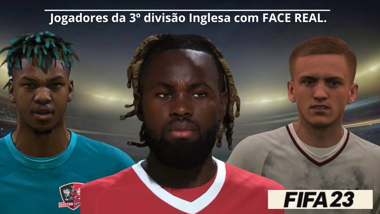 Fifa 22 : Jogadores da #FootballLeagueOne , a 3º divisão inglesa com FACE  REAL para Modo Carreira ! 