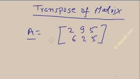 Transpose of Matrix  (easy method) - GATE - (Engineering Math) course part-4
