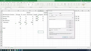 Transportation Problem Solving Using Microsoft Excel