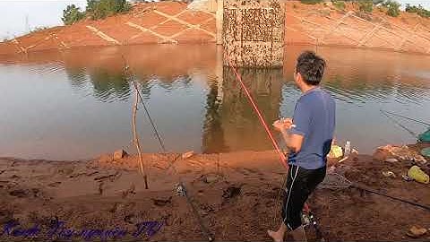 Câu cá chép tại hồ thủy điện Đắk R