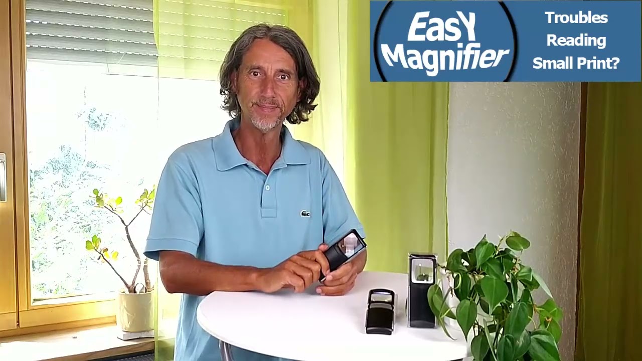 Birthday Gift elderly with impaired vision, Small Magnifying Glass with LED Light; EasY Magnifier®