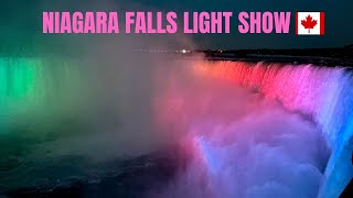 NIAGARA FALLS ILLUMINATION IN NIGHT LIGHT SHOW|CANADA