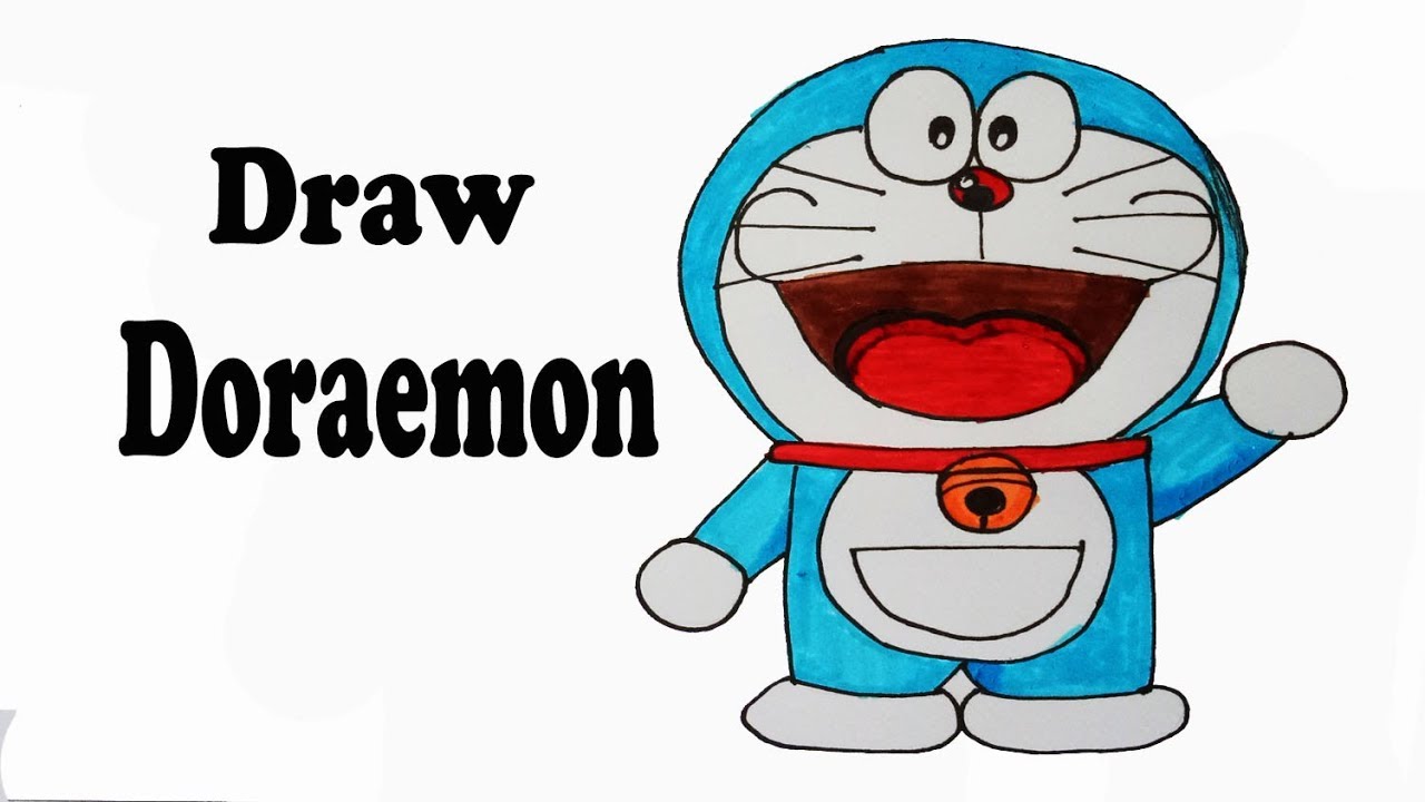 How To Draw Doraemonstep By Stepeasy Draw Youtube