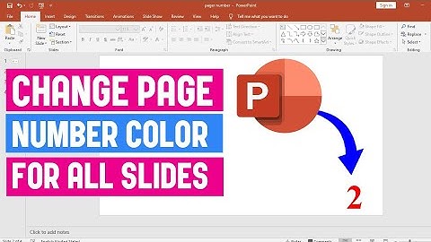 Hoe u de kleur van het dianummer in MS PowerPoint kunt wijzigen