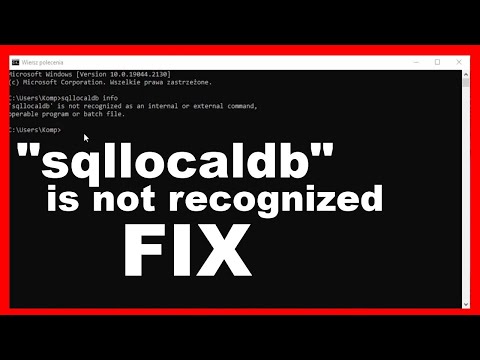 sqllocaldb is not recognized as an internal or external command - fix