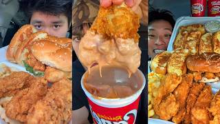 TIKTOK Mukbang Compilation | Raising Cane's, McDonald's, Wingstop, CAVA, Panda Express & More!