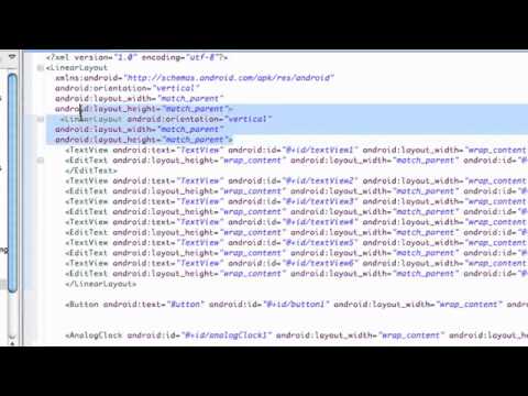 Android Application Development Tutorial   035   XML ScrollView and AnalogClock