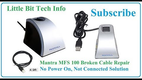 Mantra MFS 100 USB Bio metric Machine Broken Cable Repair Like Original || E-Repair