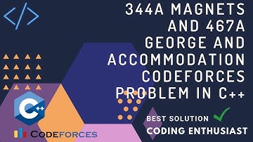 344A magnets and 467A George and Accommodation codeforces problem in c++ | codeforces for beginners