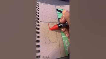 Drawing Squidward in 4 different styles ✨✨✨ glitch effect #art 🦑