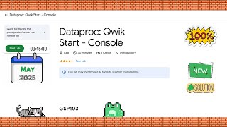 Dataproc: Qwik Start - Console #GSP103 #qwiklabs #arcade #gcp @qwiklabexplorers ✅️ [2025] ☁️🚀