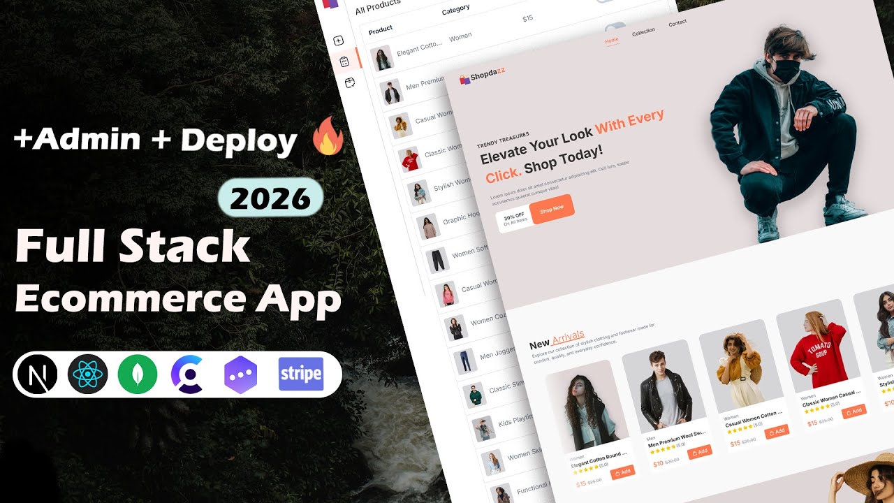 How To Create a complete Full Stack Ecommerce App using Nextjs - Build and Deploy Ecommerce App