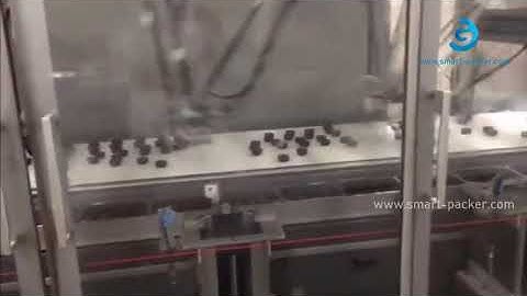 Chocolate candy high accuracy spider robot hand sorting feeding cartoning machine automatic encasing