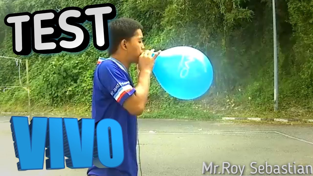 Test VIVO Balloon blowing Pop!! - YouTube