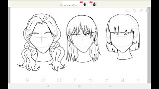 الرسم الرقمي |  الدرس الثاني | رسم الرأس والشعر على تطبيق ibispaint